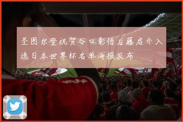 圣图尔登祝贺谷口彰悟后藤启介入选日本世界杯名单海报发布